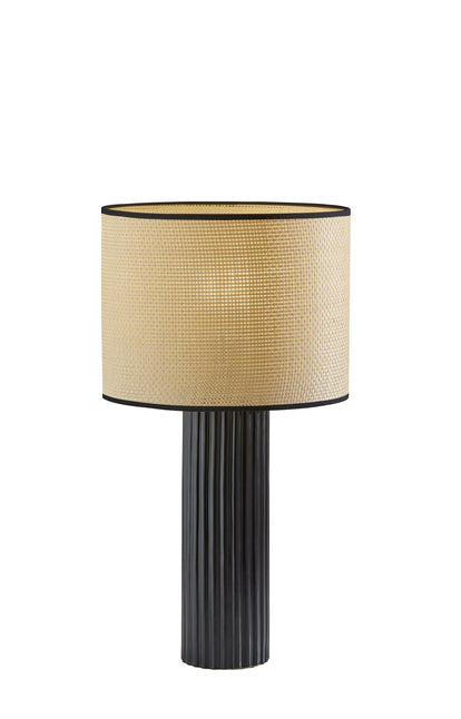 Black Fluted Ceramic Lamp