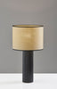 Black Fluted Ceramic Lamp