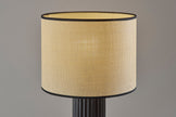 Black Fluted Ceramic Lamp