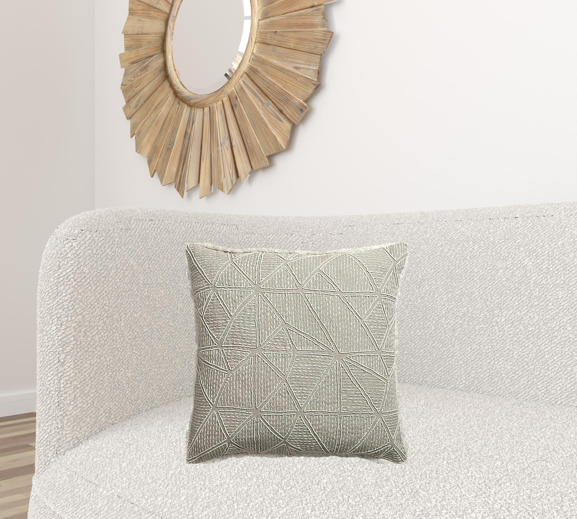 Yvonne Embroidered Linen Throw Pillow