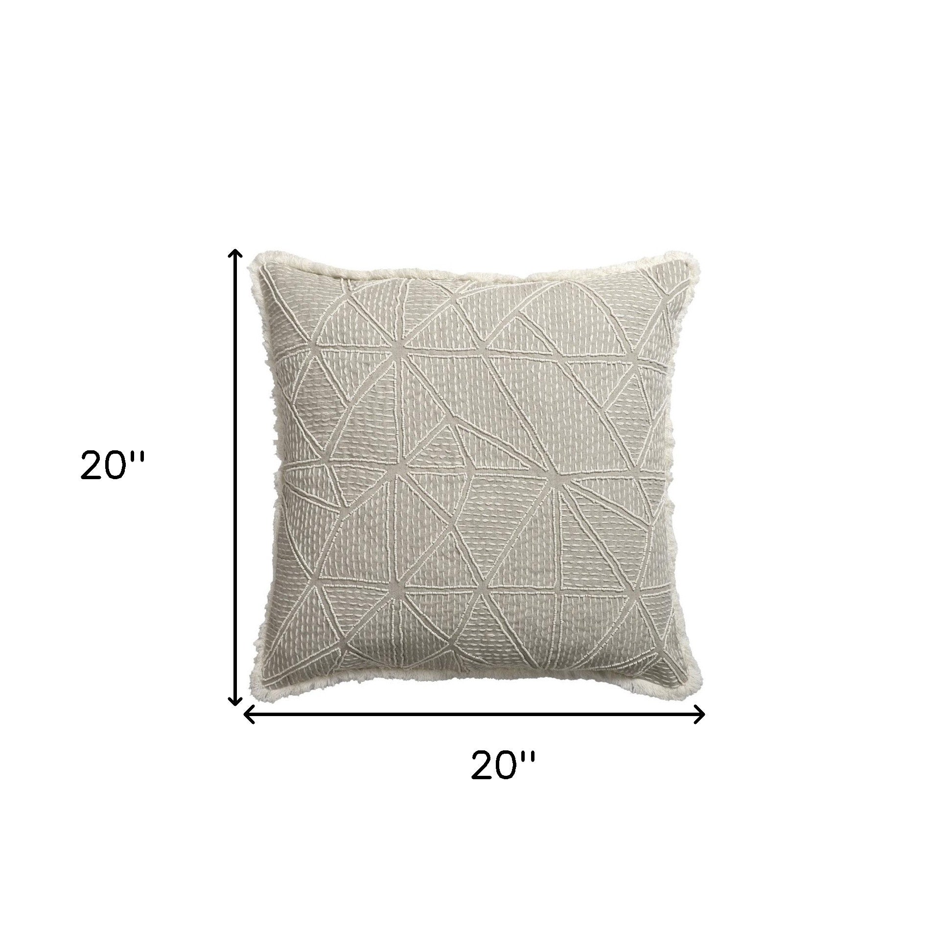 Yvonne Embroidered Linen Throw Pillow