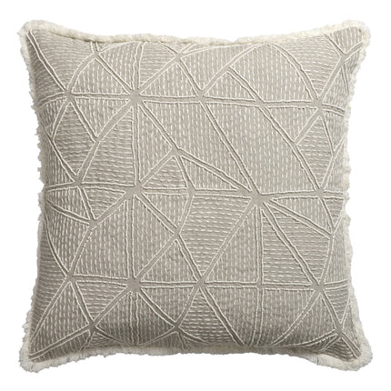 Yvonne Embroidered Linen Throw Pillow