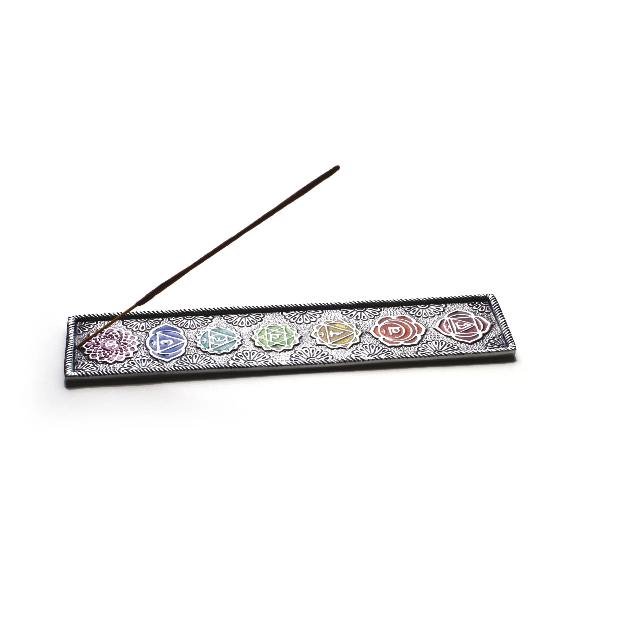 Incense Burner - Ornate Metal Seven Chakras