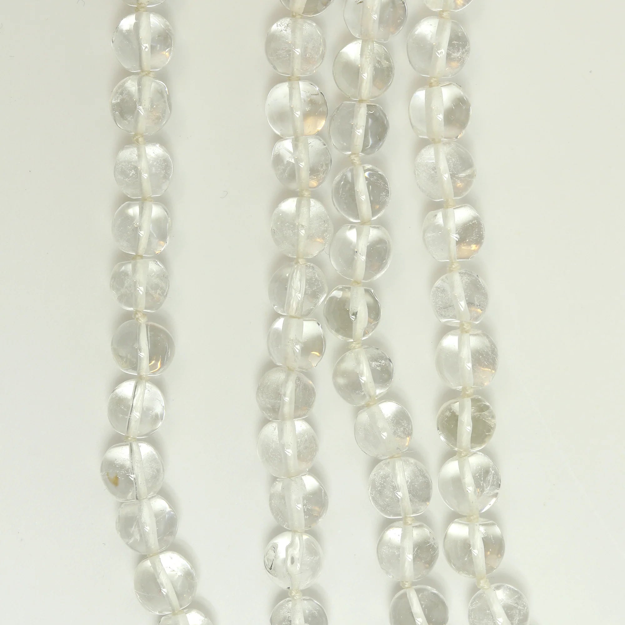 Prayer Mala Beads - Clear Crystal Quartz