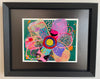 Petal Parade Mixed Media Framed Collage Original Piece