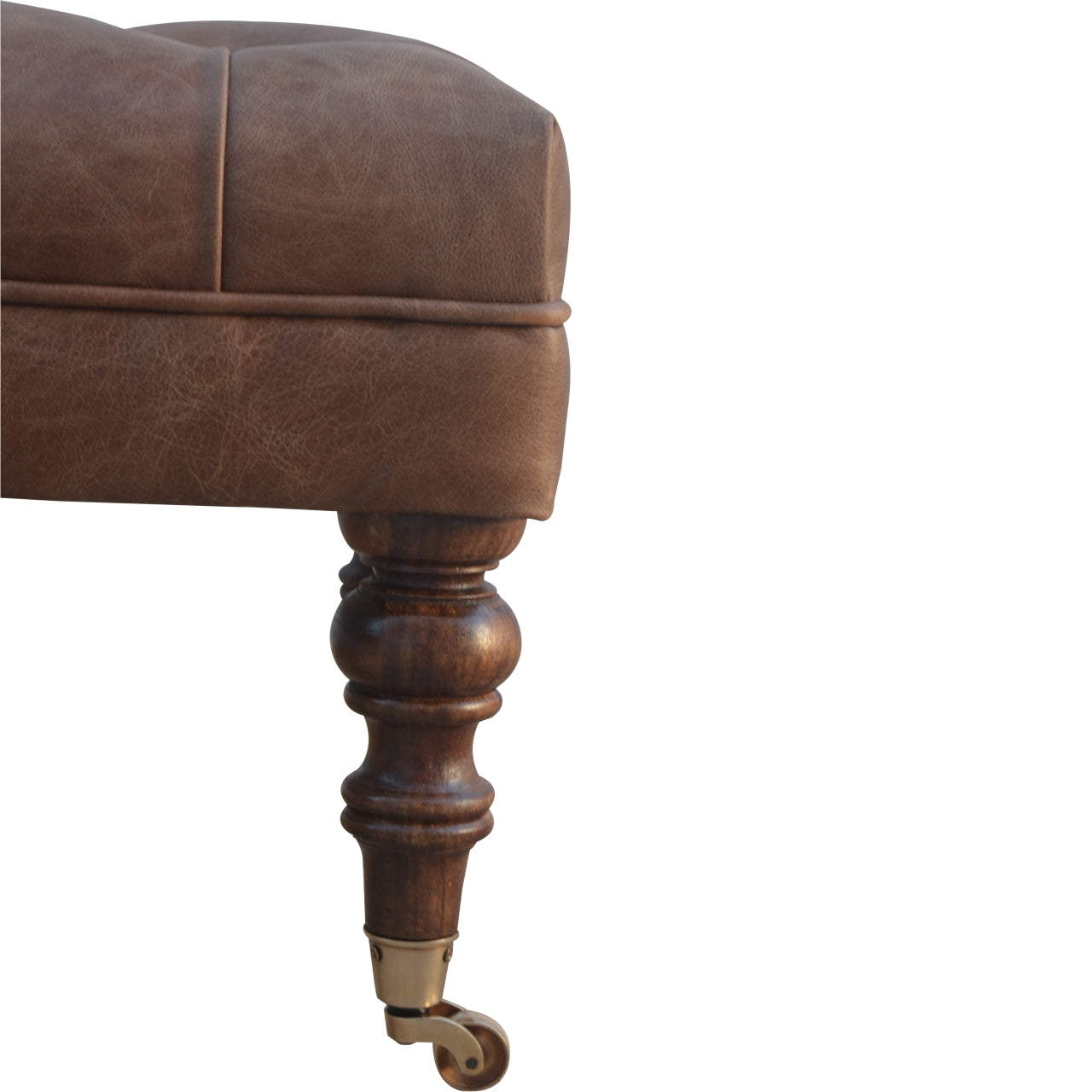 Buffalo Leather Ottoman