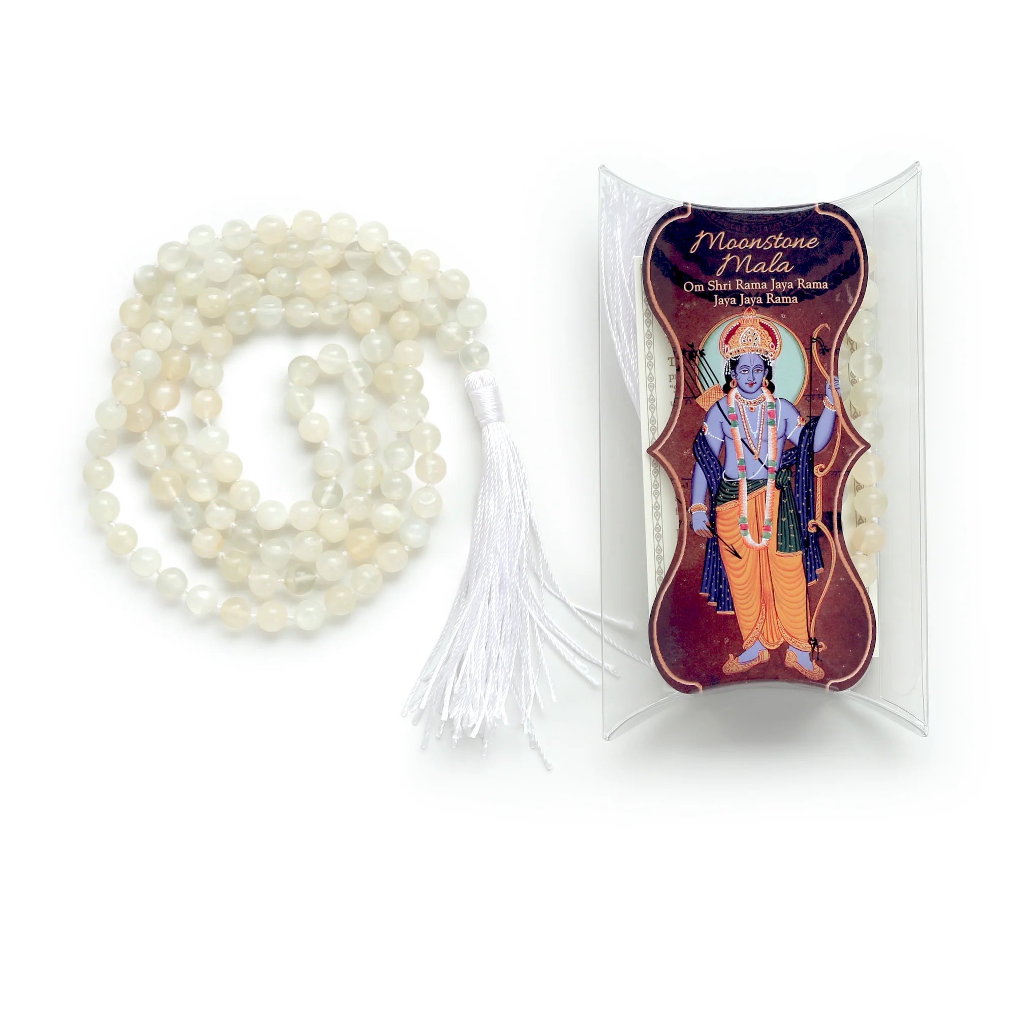 Prayer Mala Beads - Moon Stone