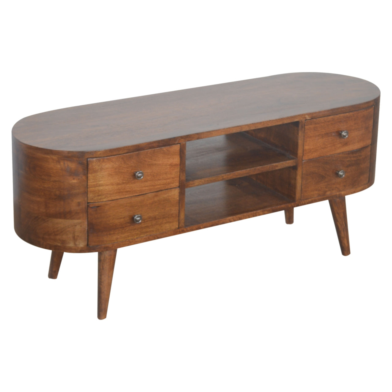 Chestnut Rounded Entertainment Unit