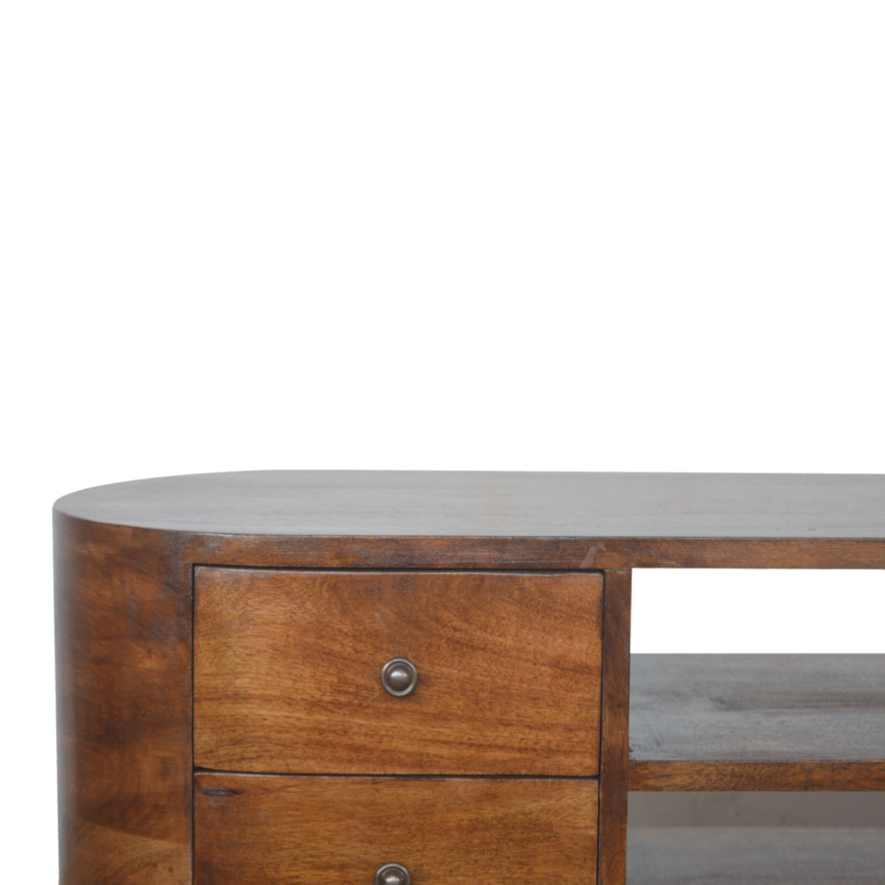 Chestnut Rounded Entertainment Unit